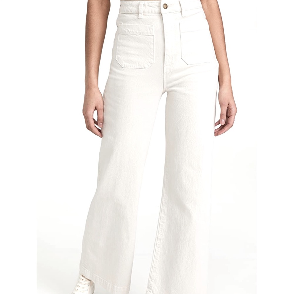 Rollas white sailor jeans, size 28